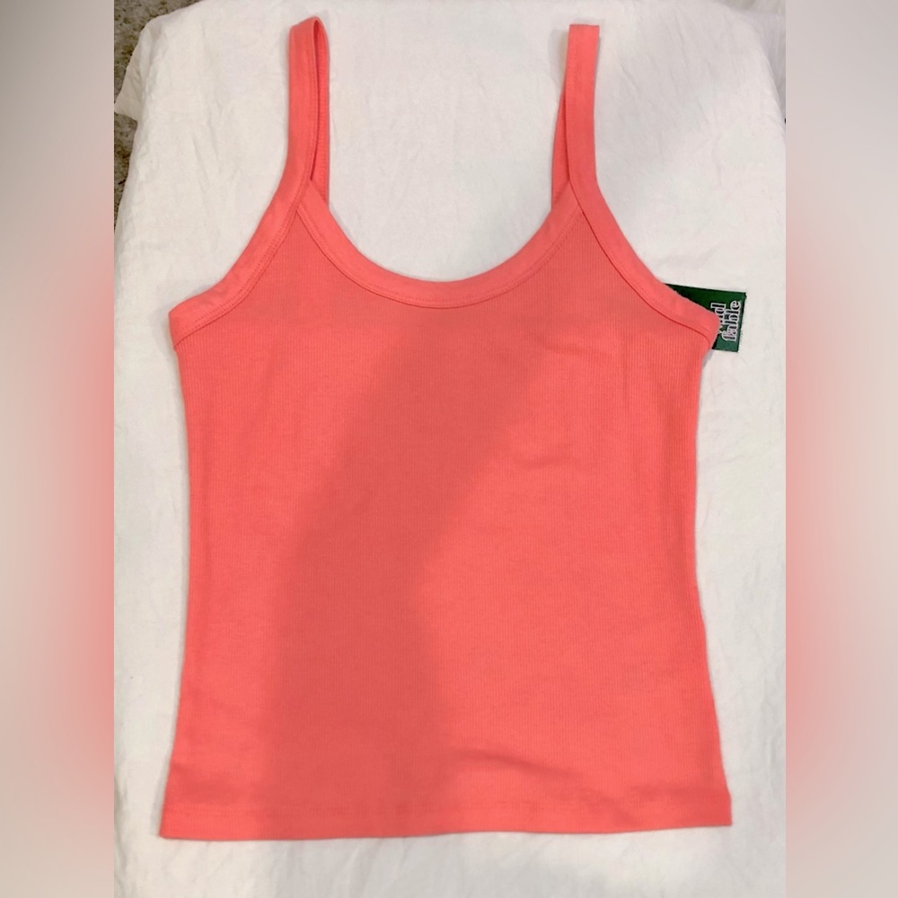 WILD FABLE Women's Slim Fit ribbed Tank Top Coral Pink size S NWT - Picture 4 of 9